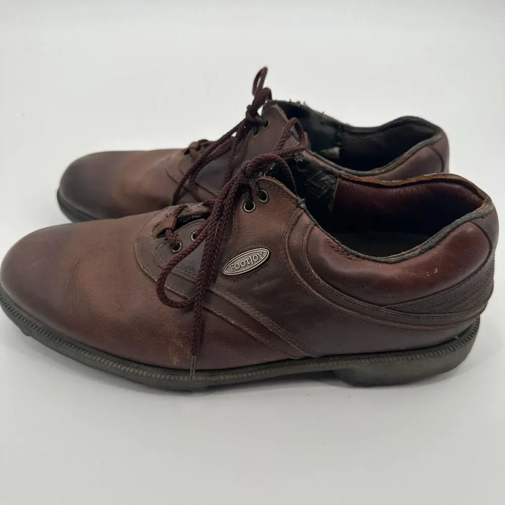 FootJoy eComfort‎ Golf Shoes Mens 9M Brown Leather Lace Up Waterproof 57735